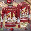 Atlanta Braves Logo Golden Fans Santa Hat Tree Ugly Christmas Sweater AOP - Atlanta Braves Logo Golden Fans Santa Hat Tree Ugly Christmas Sweater AOP