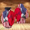 Atlanta Braves MLB US Flag Printed 3D Hoodie All Over Print Best Gift For Fans Product Photo 1