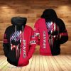 Atlanta Braves MLB US Flag Skull Printed 3D Hoodie All Over Print Gift For Big Fans Product Photo 1