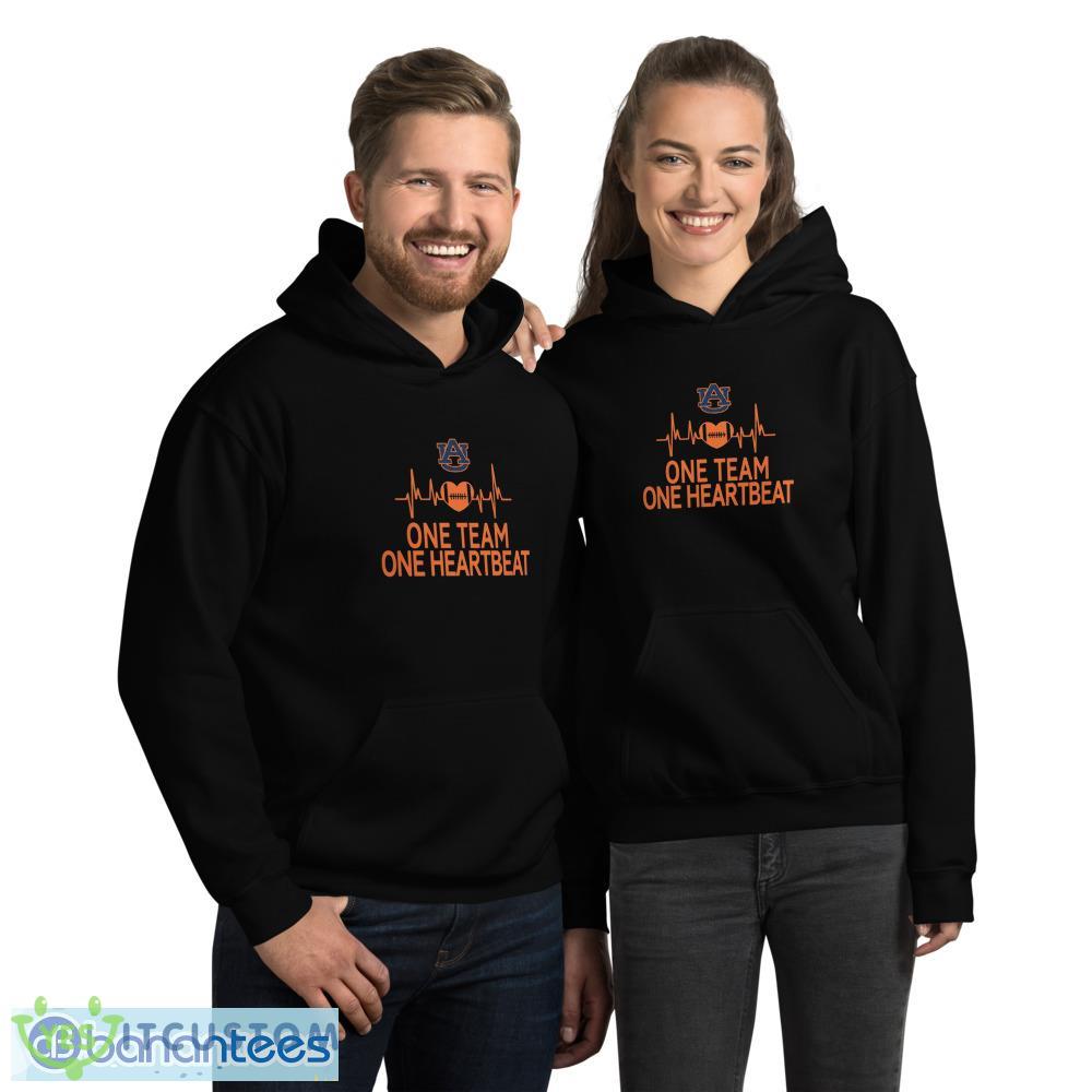 Auburn Tigers One Team One Heartbeat T Shirt, Christmas Sweatshirt 2 Auburn Tigers One Team One Heartbeat T Shirt, Christmas Sweatshirt - 18500 Unisex Heavy Blend Hooded Sweatshirt