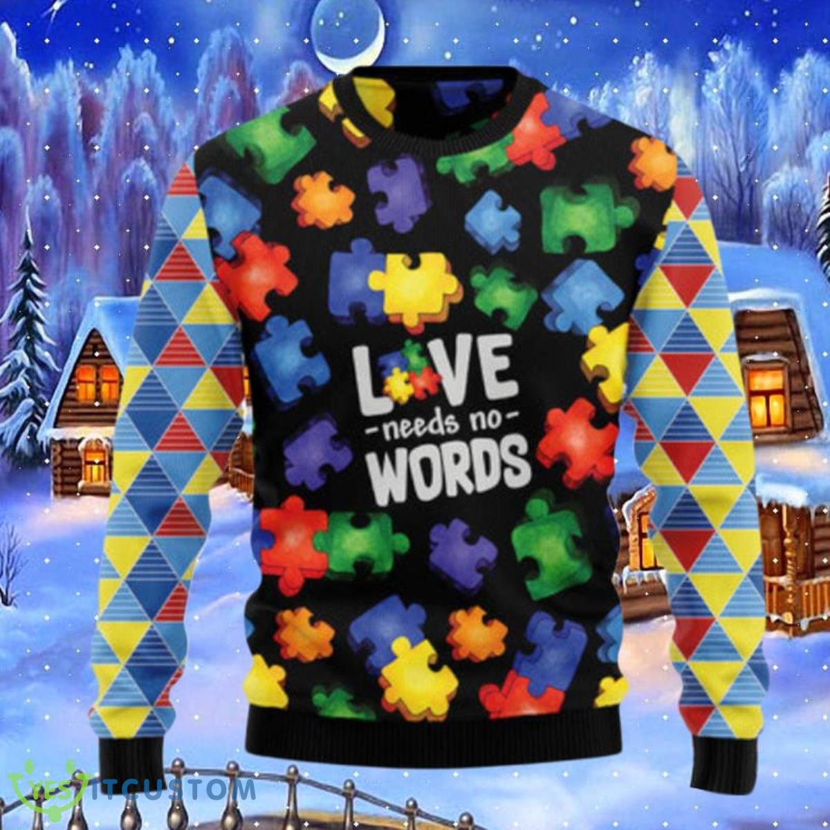 Autism Love Ugly Christmas Sweaters Best Gift For Men And Women 3 Autism Love Ugly Christmas Sweaters Best Gift For Men And Women Product Photo 1