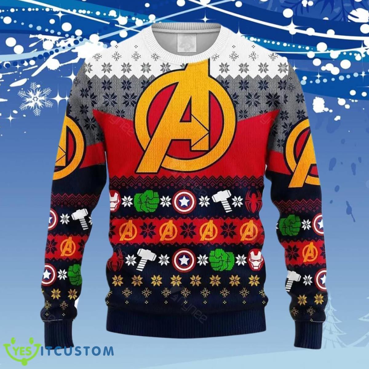 Avengers Team Ugly Christmas Sweater Gift For Men And Women 3 Avengers Team Ugly Christmas Sweater Gift For Men And Women Product Photo 1