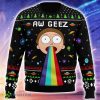 Aw Geez Rick and Morty Ugly Christmas 3D Sweater Gift Holidays - Aw Geez Rick and Morty Ugly Christmas Sweater_1