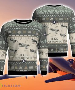 B-66 Destroyer B66 Aircraft New Trend Veteran Sweater Ugly Christmas Sweater Gift For Christmas Product Photo 1