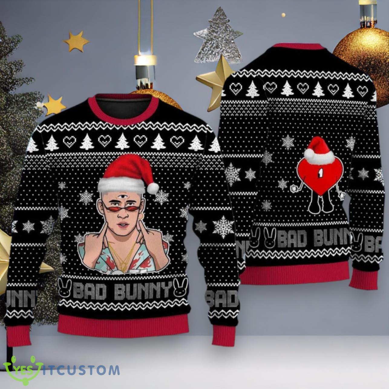 Bad Bunny Ugly Christmas Sweater 3 Bad Bunny Ugly Christmas Sweater Product Photo 1