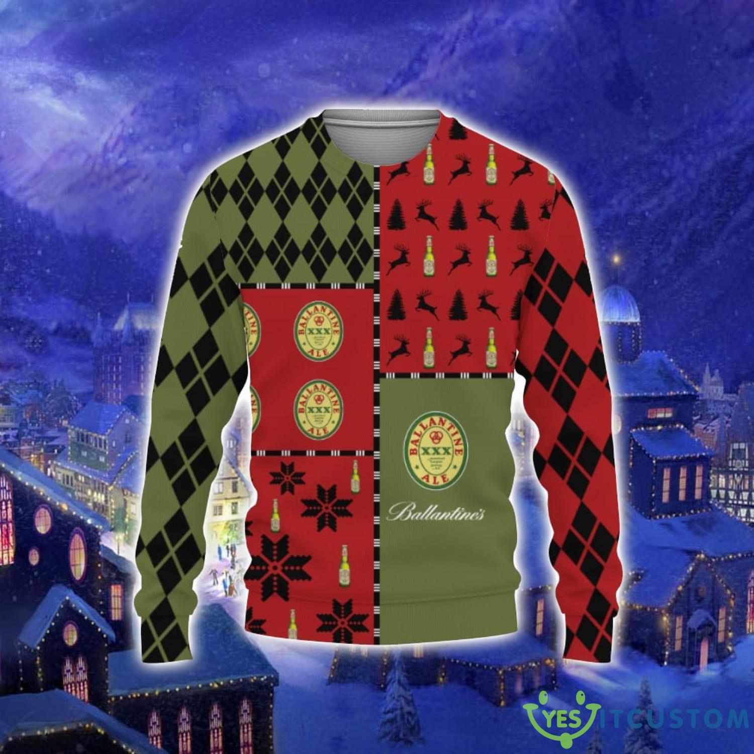 Ballantine Ale Beers Merry Christmas Whiskey And Beers 3D Ugly Christmas Sweater Christmas Gift 3 Ballantine Ale Beers Merry Christmas Whiskey And Beers 3D Ugly Christmas Sweater Christmas Gift Product Photo 1