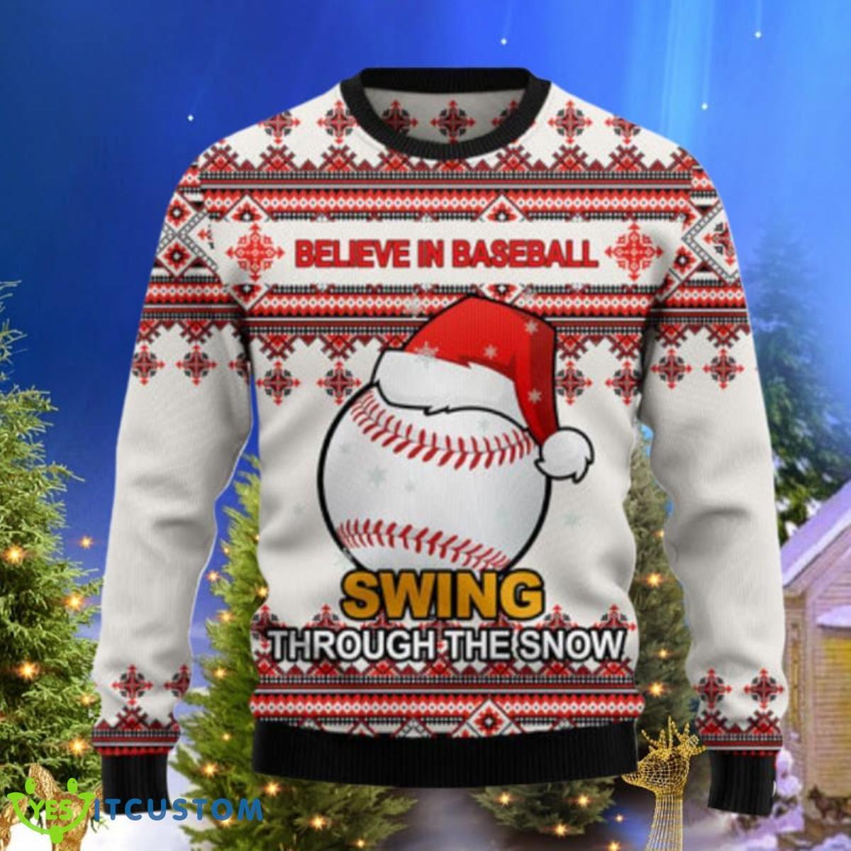 Baseball Santa Hat Ugly Christmas Sweaters Best Gift For Men And Women 3 Baseball Santa Hat Ugly Christmas Sweaters Best Gift For Men And Women Product Photo 1