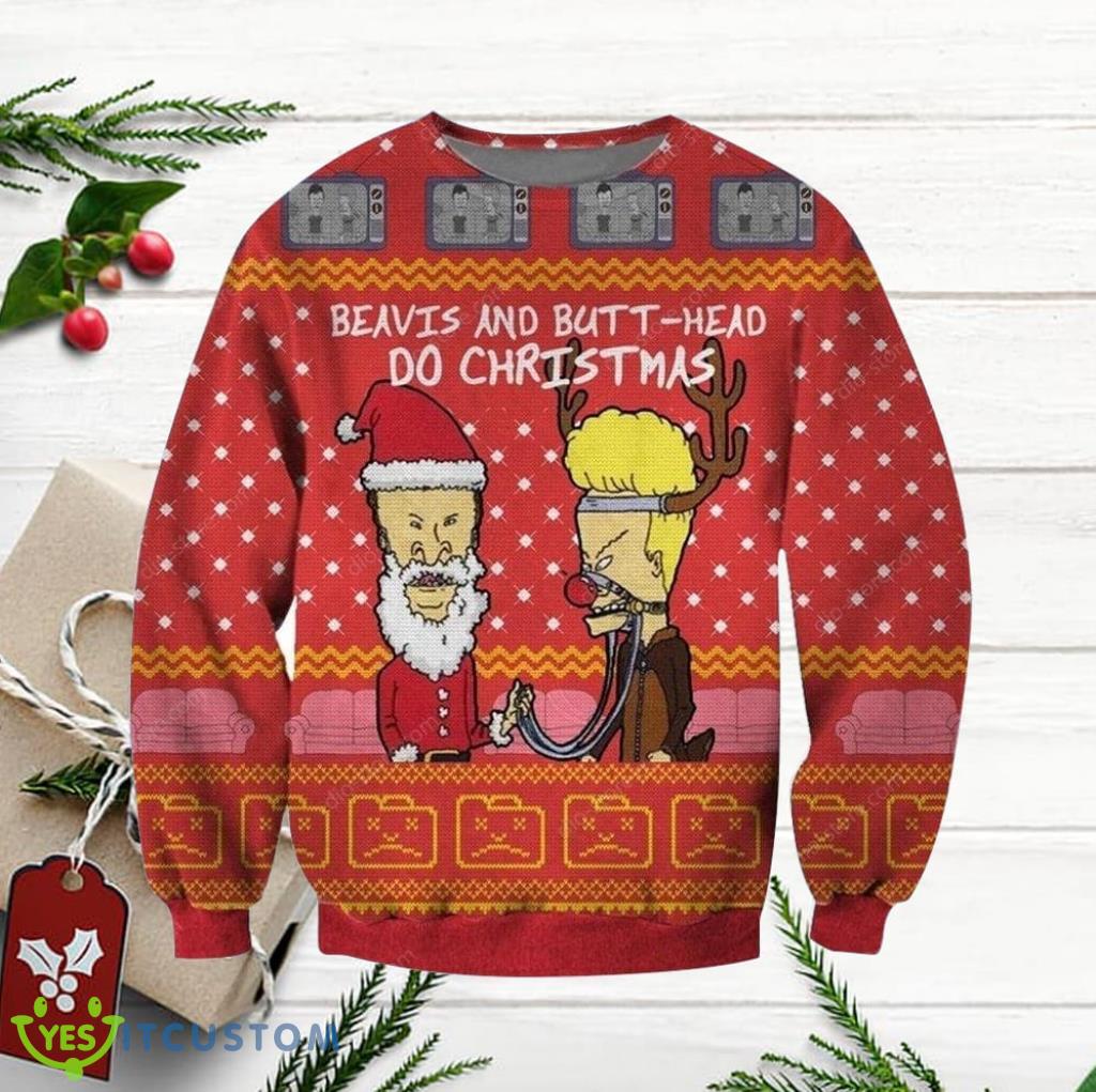 Beavis and Butt-Head Do Christmas Ugly Knitted Christmas Sweater For Men And Women 3 Beavis and Butt-Head Do Christmas Ugly Knitted Christmas Sweater For Men And Women Product Photo 1