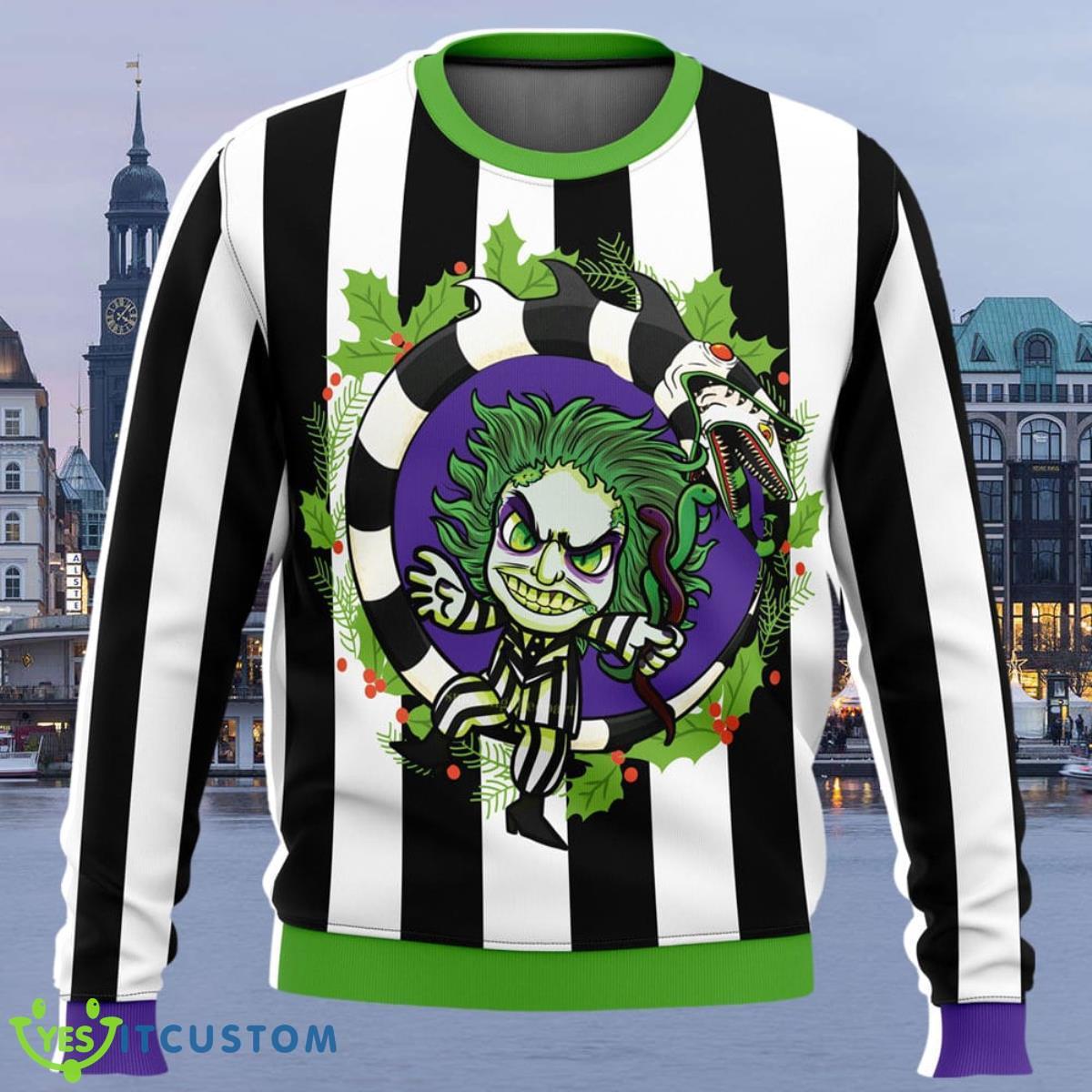 Beetlejuice Ugly Christmas Sweater, Beetlejuice Horror Movie Ugly Christmas Sweater For Men Women Style Gift 3 Beetlejuice Ugly Christmas Sweater, Beetlejuice Horror Movie Ugly Christmas Sweater For Men Women Style Gift Product Photo 1