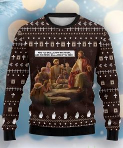 Best Gift For Christmas Jesus Custom Crewneck Ugly Sweater Product Photo 1