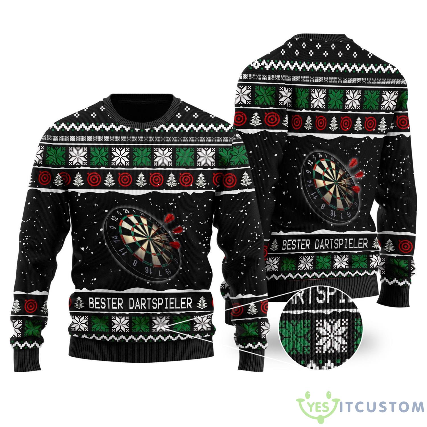 Bester Dartspieler Ugly Christmas Sweater Funny Christmas Gift 3 Bester Dartspieler Ugly Christmas Sweater Funny Christmas Gift Product Photo 1