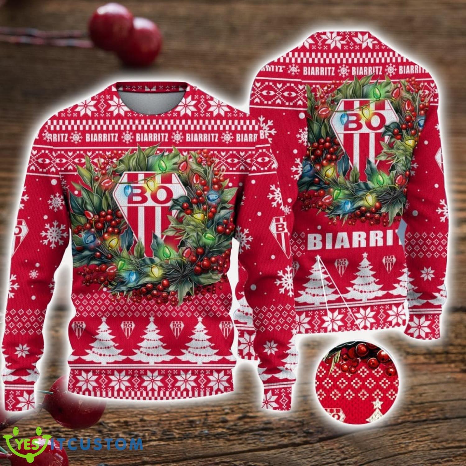 Biarritz Olympique 3D Ugly Christmas Sweater Christmas Gift For Fans Men Women Christmas Sweater 7 Biarritz Olympique 3D Ugly Christmas Sweater Christmas Gift For Fans Men Women Christmas Sweater Product Photo 1