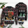 Big Foot And Dog Walking Xmas Funny Ugly Christmas Sweater For Men And Women Product Photo 1