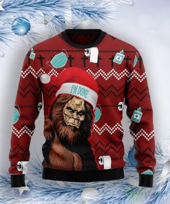 Bigfoot Done Ugly Christmas Sweater Product Photo 1