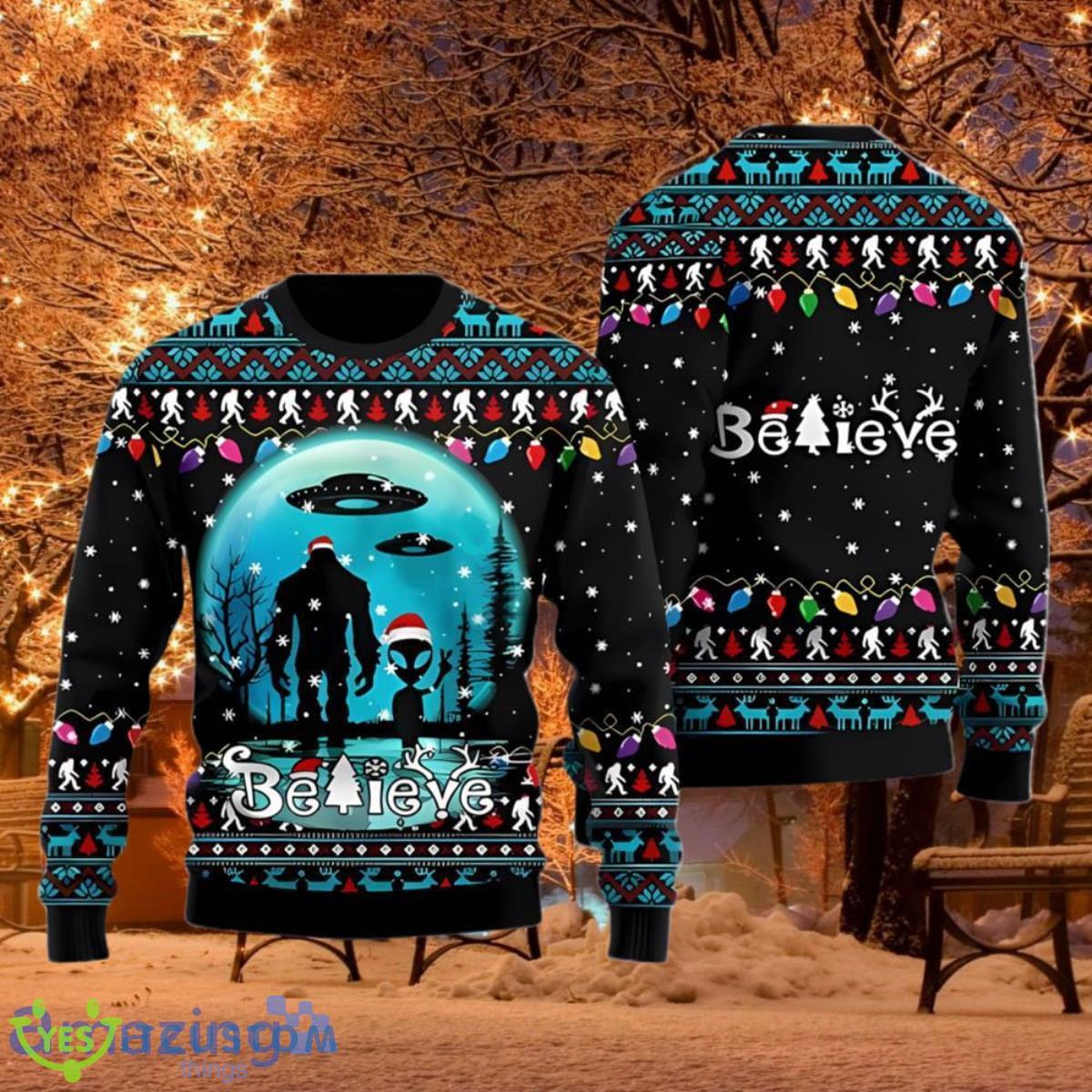 Bigfoot Ugly Christmas Sweater Special Gift 3 Bigfoot Ugly Christmas Sweater Special Gift Product Photo 1