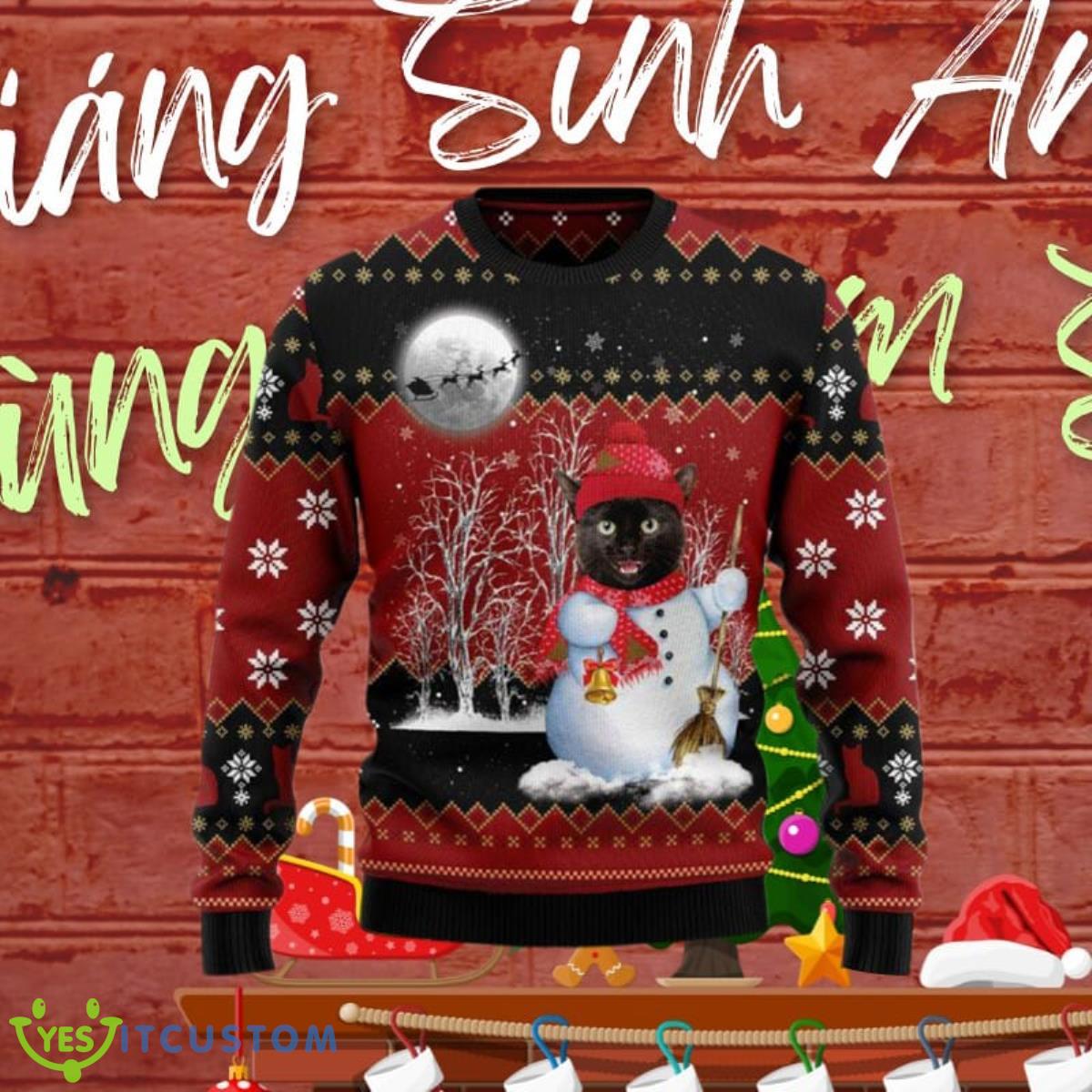 Black Cat Snowflake Ugly Christmas Sweaters Special Gift 3 Black Cat Snowflake Ugly Christmas Sweaters Special Gift Product Photo 1