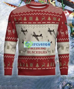 Blackburn Firebrand Aircraft Red Ugly Xmas Sweater AOP For Air Force 3 Blackburn Firebrand Aircraft Red Ugly Xmas Sweater AOP For Air Force - Blackburn Firebrand Aircraft Ugly Christmas Sweater For Men And Women Red Photo 2