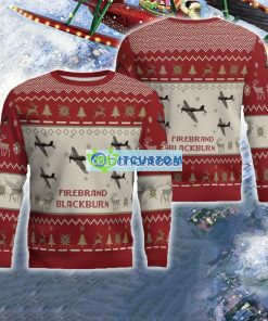 Blackburn Firebrand Aircraft Red Ugly Xmas Sweater AOP For Air Force - Blackburn Firebrand Aircraft Ugly Christmas Sweater For Men And Women Red Photo 1