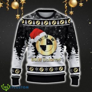 BMW Motorrad Ugly Christmas Sweater Car Lovers Santa Hat Tree Christmas For Fans Gift - BMW Motorrad Ugly Christmas Sweater_2