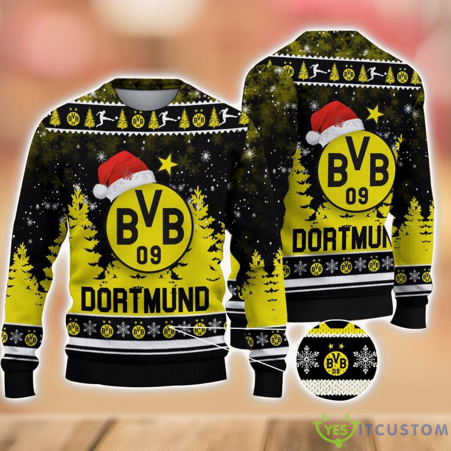 Borussia Dortmund Christmas Sweater For Men And Women Ugly Sweater 7 Borussia Dortmund Christmas Sweater For Men And Women Ugly Sweater Product Photo 1