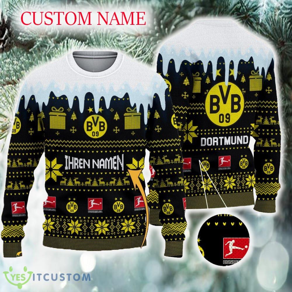 Borussia Dortmund Custom Name Logo 3D Ugly Sweater New Gift For Fans 3 Borussia Dortmund Custom Name Logo 3D Ugly Sweater New Gift For Fans - Borussia Dortmund Custom Name Logo 3D Ugly Sweater New Gift For Fans