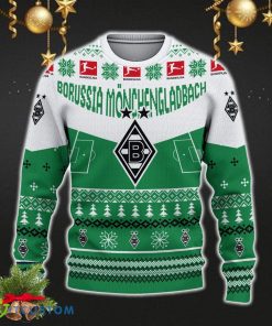 Borussia Monchengladbach Snowflakes Tree Custom Name Ugly Christmas Sweater New For Fans Gift Holidays Christmas - Borussia Monchengladbach 3D Sweater Christmas Photo 2