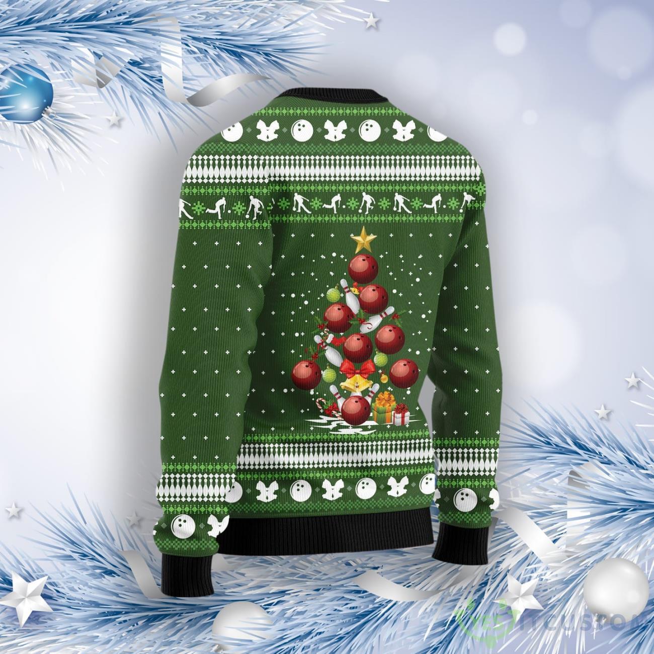 Bowling Ball Christmas Ugly Christmas Sweater 8 Bowling Ball Christmas Ugly Christmas Sweater Product Photo 2