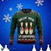 Bowling Rollin’ With My Snowmies Ugly Christmas Sweaters Special Gift For Men And Women Product Photo 1