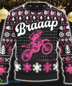 Braaap CRF450RX Motorcross Ugly Christmas Sweater New Gift For Fans - Braaap CRF450RX Ugly Christmas Sweater_ 1