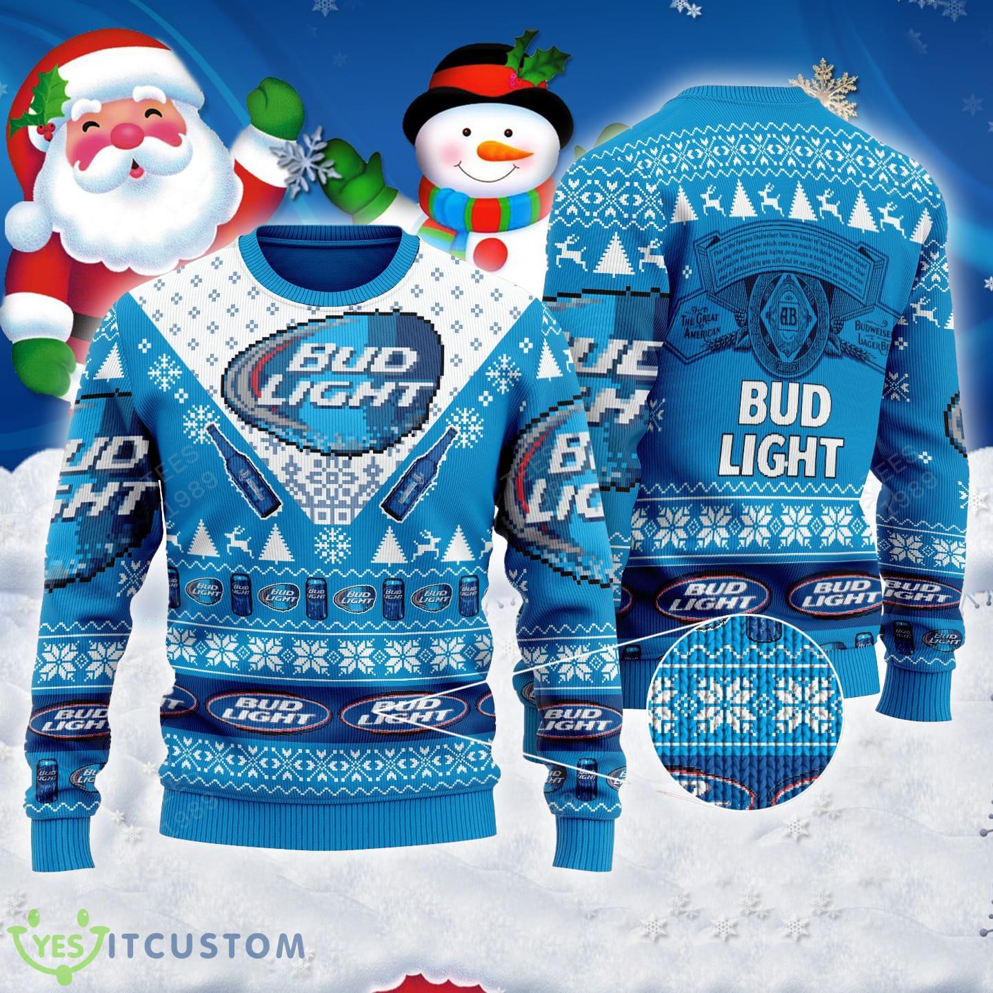 Bud Light Beer Ugly Sweater Christmas - YesItCustom