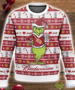Budweiser Grinch Ugly Sweater 3D All Over Printed Christmas Sweater Gift Product Photo 1