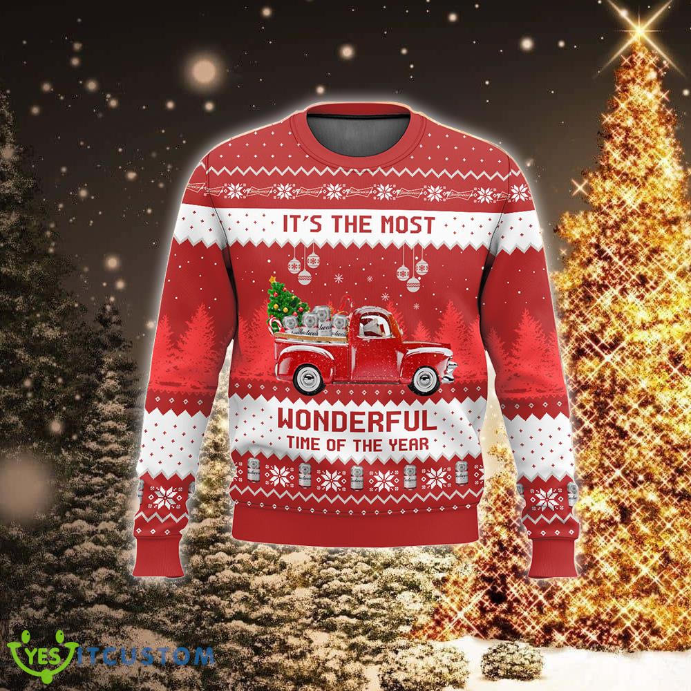 Budweiser It’s The Most Wonderful Time For A Beer December Ugly Christmas Sweater For Men And Women 6 Budweiser It’s The Most Wonderful Time For A Beer December Ugly Christmas Sweater For Men And Women - Budweiser It’s The Most Wonderful Time For A Beer Ugly Christmas Sweater For Men And Women Photo 2