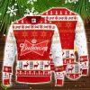 Budweiser Snowflake Pattern 3D Ugly Christmas Sweater Unisex Sweater Christmas Gift Product Photo 1