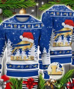 Buffalo Bills Logo Wearing Santa Hat Christmas Gift Ugly Christmas Sweater For Men And Women Gift Product Photo 1