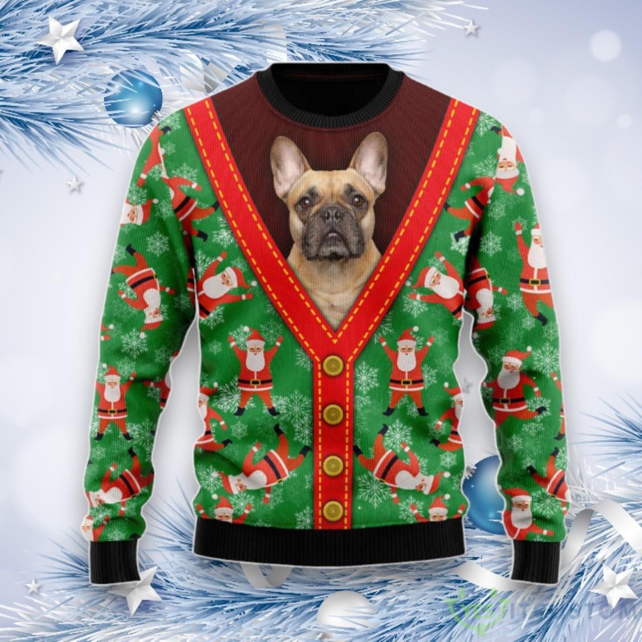 Bulldog HT Ugly Christmas Sweater For Christmas Day 3 Bulldog HT Ugly Christmas Sweater For Christmas Day Product Photo 1