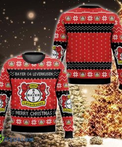 Bundesliga Bayer 04 Leverkusen Retail Ugly Christmas 3D Sweater For Men And Women - Bundesliga Bayer 04 Leverkusen Ugly Christmas Sweater For Men And Women Photo 1