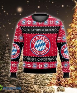 Bundesliga FC Bayern Munchen Wintertime Ugly Xmas 3D Sweater Gift For Holidays - Bundesliga FC Bayern Munchen Ugly Christmas Sweater For Men And Women Photo 2