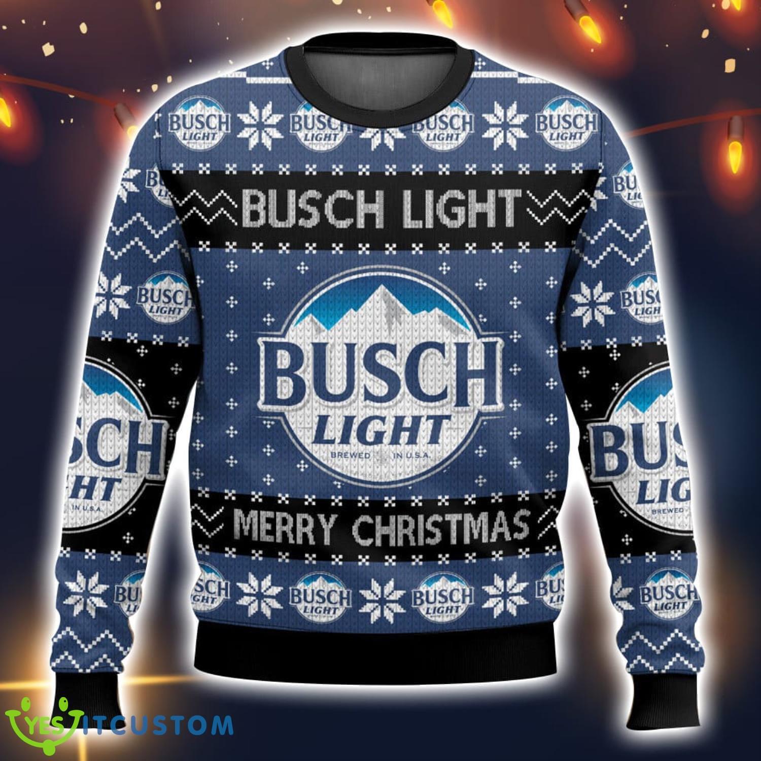 Busch Light Ugly Christmas Sweater Christmas Gift 3D printed Sweater 5 Busch Light Ugly Christmas Sweater Christmas Gift 3D printed Sweater Product Photo 1