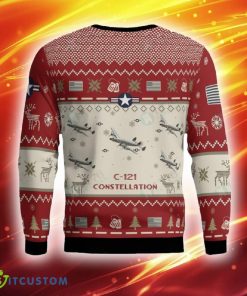 C 121 Constellation C121 Aircraft Ugly Sweater Red Hot Trending 2023 Gift For Veteran Christmas - C 121 Constellation C121 Aircraft Ugly Sweater Red Photo 3