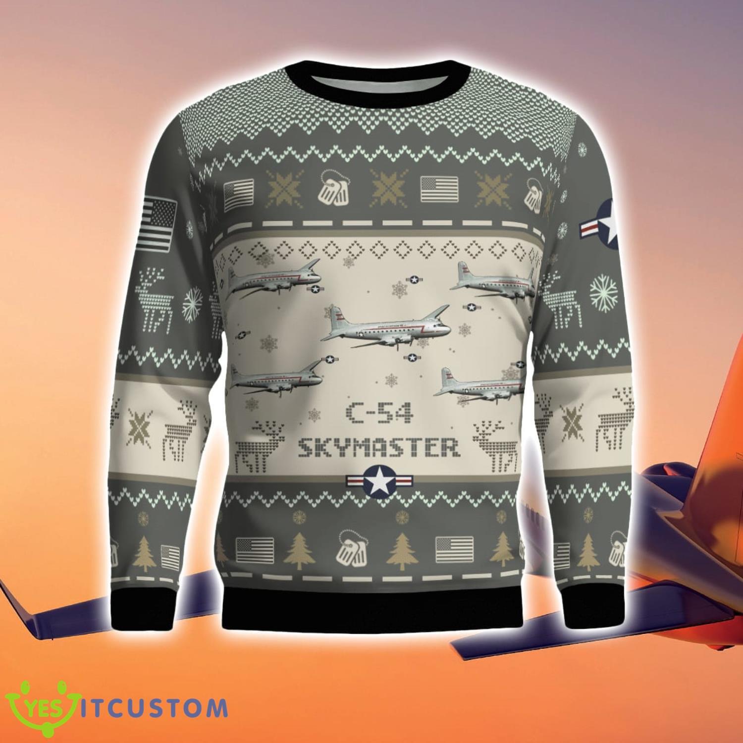 C-54 Skymaster C54 Aircraft New Trend Veteran Sweater Ugly Christmas Sweater Gift For Christmas 8 C-54 Skymaster C54 Aircraft New Trend Veteran Sweater Ugly Christmas Sweater Gift For Christmas Product Photo 2