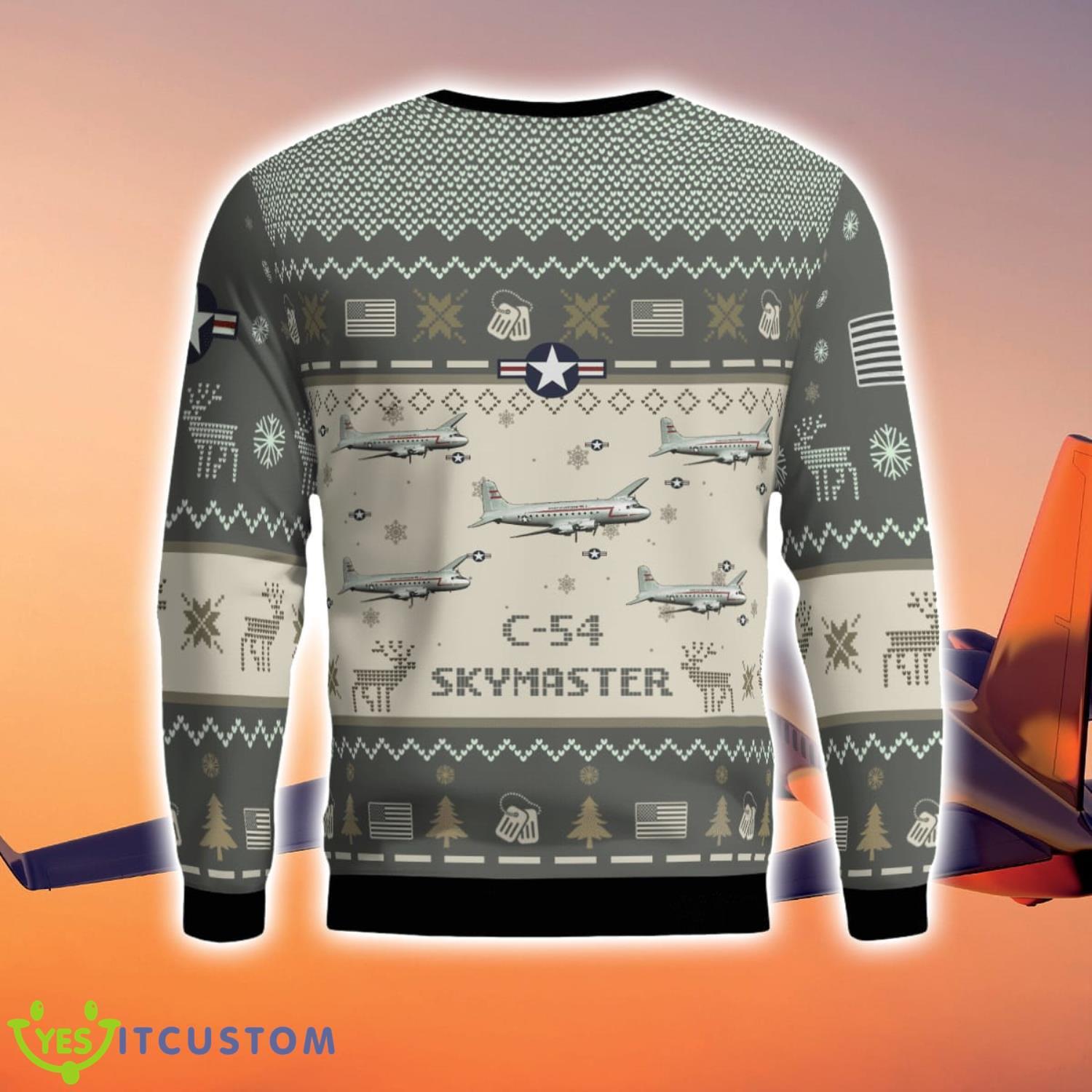 C-54 Skymaster C54 Aircraft New Trend Veteran Sweater Ugly Christmas Sweater Gift For Christmas 3 C-54 Skymaster C54 Aircraft New Trend Veteran Sweater Ugly Christmas Sweater Gift For Christmas Product Photo 3
