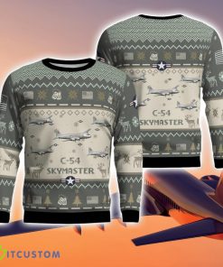 C-54 Skymaster C54 Aircraft New Trend Veteran Sweater Ugly Christmas Sweater Gift For Christmas Product Photo 1
