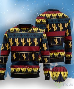 Cactus Group Pattern Ugly Christmas Sweater Product Photo 3