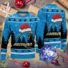 Carolina Panthers Logo Golden Fans Santa Hat Tree Ugly Christmas Sweater - Carolina Panthers Logo Golden Fans Santa Hat Tree Ugly Christmas Sweater