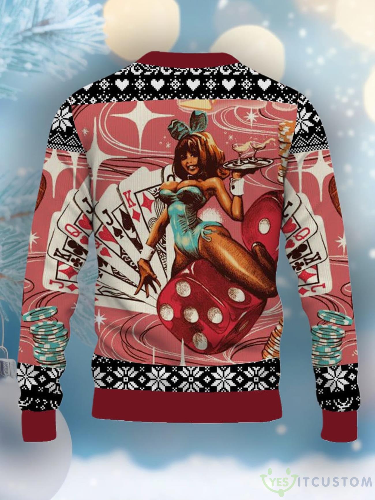 Casual And Fun Cartoon Print Crew Neck Ugly Sweater 6 Casual And Fun Cartoon Print Crew Neck Ugly Sweater Product Photo 2