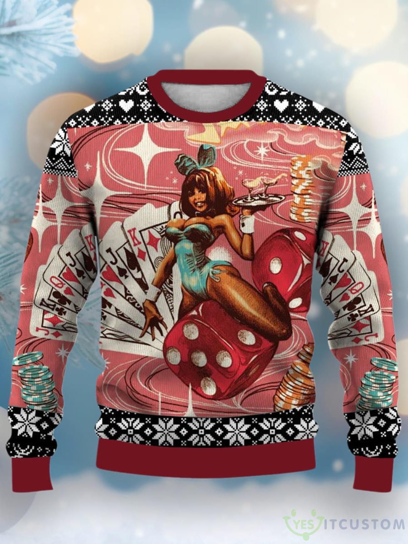 Casual And Fun Cartoon Print Crew Neck Ugly Sweater 5 Casual And Fun Cartoon Print Crew Neck Ugly Sweater Product Photo 1