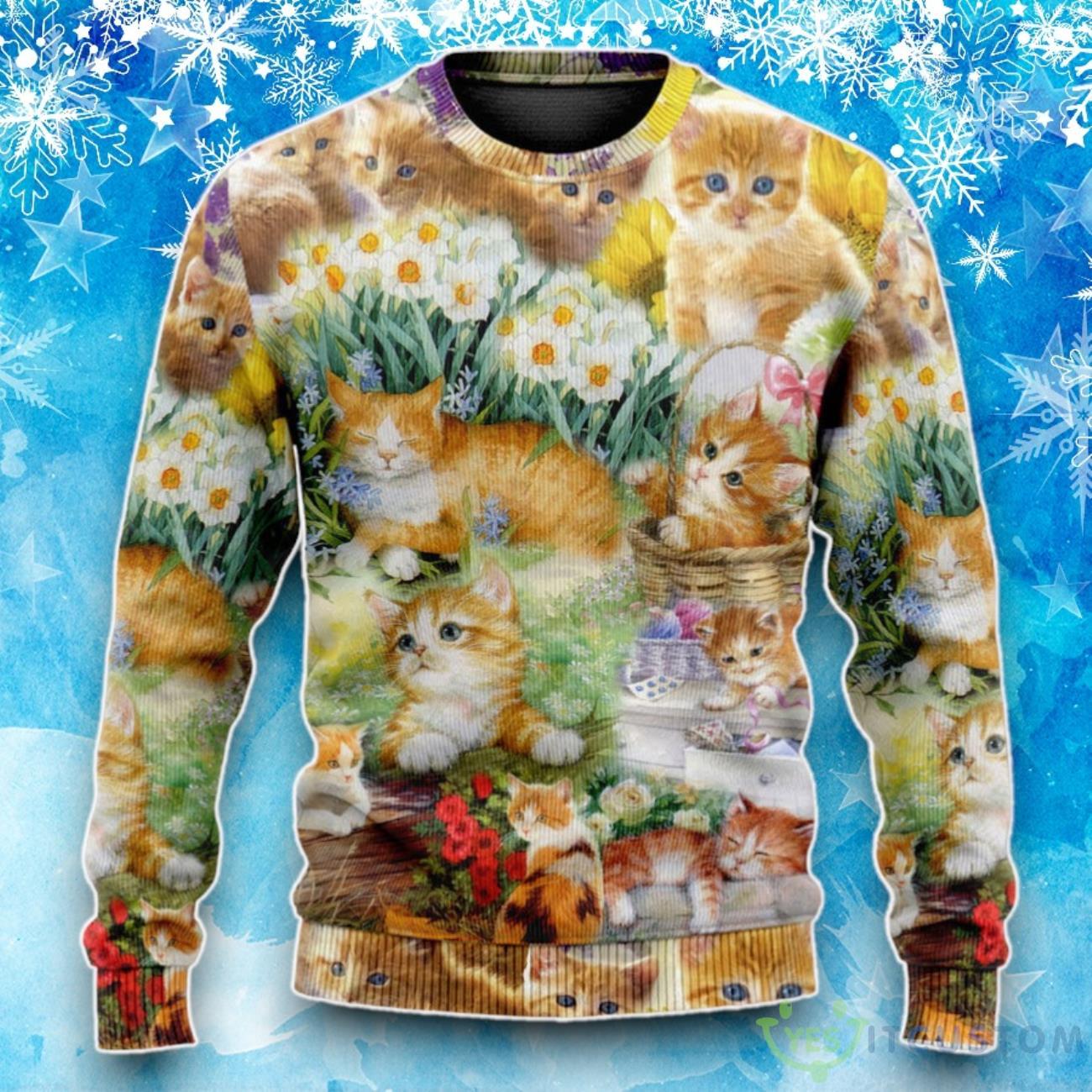 Cat Kitty Lover Art Ugly Christmas Sweater 6 Cat Kitty Lover Art Ugly Christmas Sweater Product Photo 2