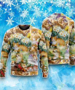 Cat Kitty Lover Art Ugly Christmas Sweater Product Photo 1