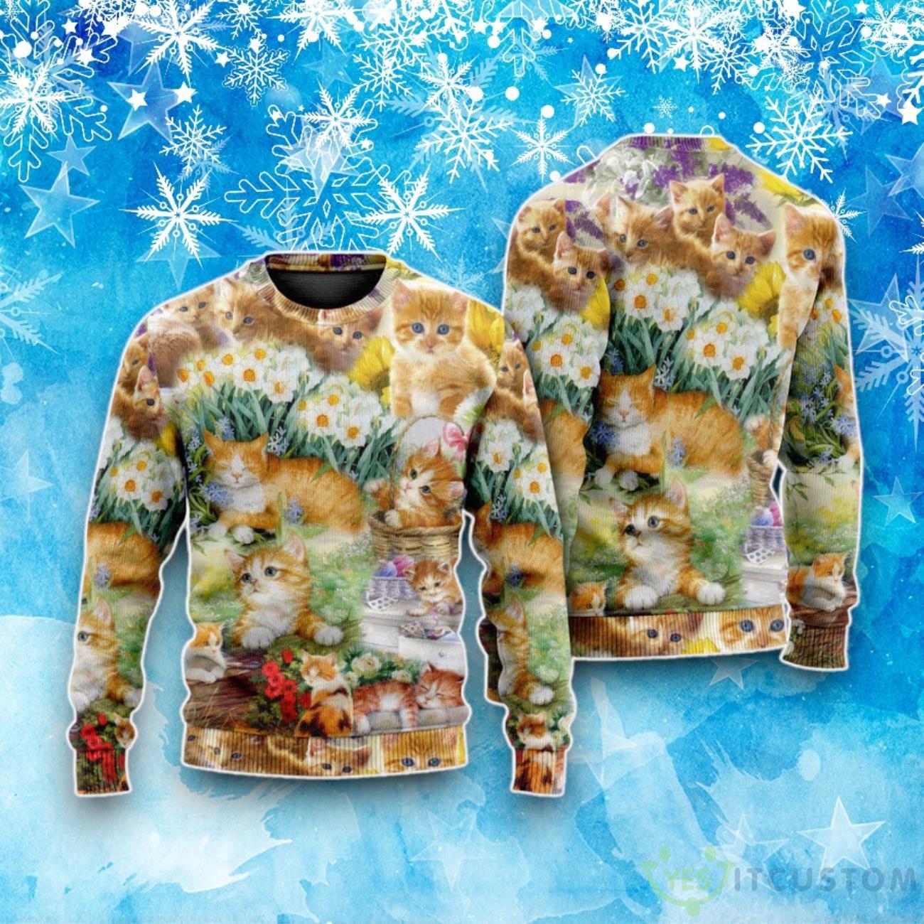 Cat Kitty Lover Art Ugly Christmas Sweater 5 Cat Kitty Lover Art Ugly Christmas Sweater Product Photo 1