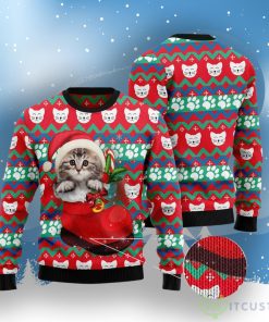 Cat Socks Ugly Christmas Sweater Product Photo 3